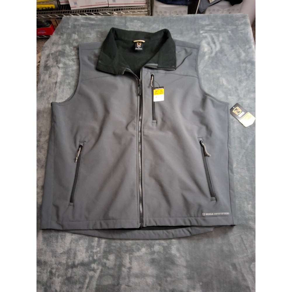 Noble‎ Outfitters Mens Softshell Vest Asphalt Gray Concealed Carry XL 18018 NWT